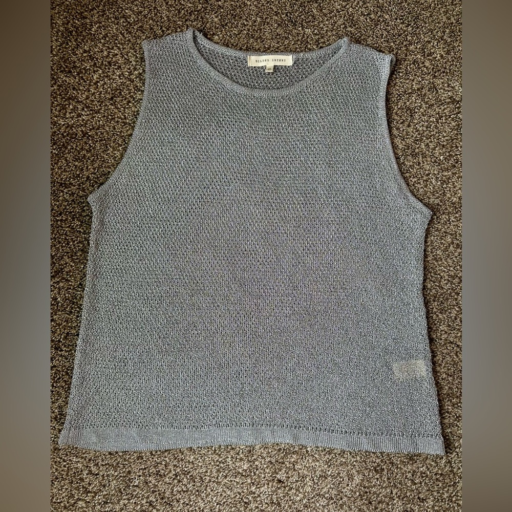 Gilded Intent Sleeveless Silver Top